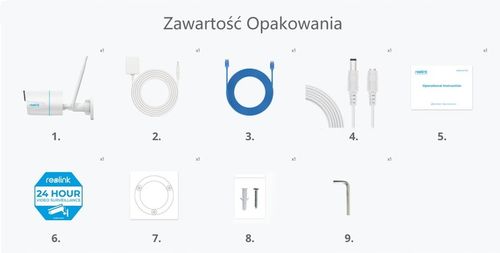 Reolink 5MP Zewnętrzna Kamera IP Bezprzewodowa WIFI 2,4/5GHz detekcja W320 na Arena.pl