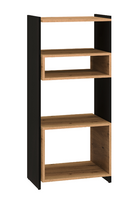 Regał Otwarty Niski 55 cm Dąb Artisan + Czarny TRESI ML