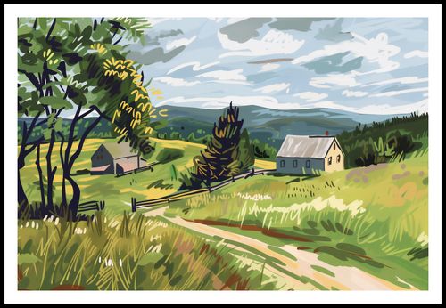Plakat 91,5x61cm Bujna Wieś na Arena.pl