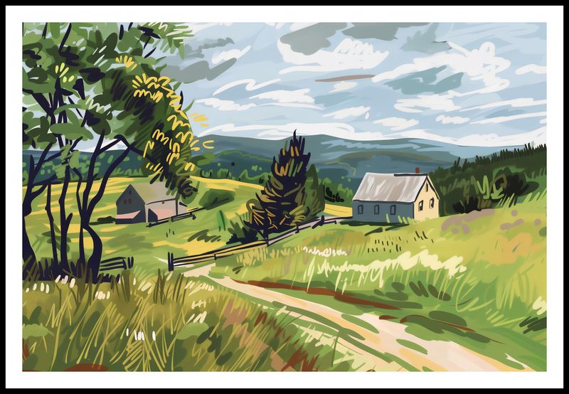 Plakat 91,5x61cm Bujna Wieś zdjęcie 3