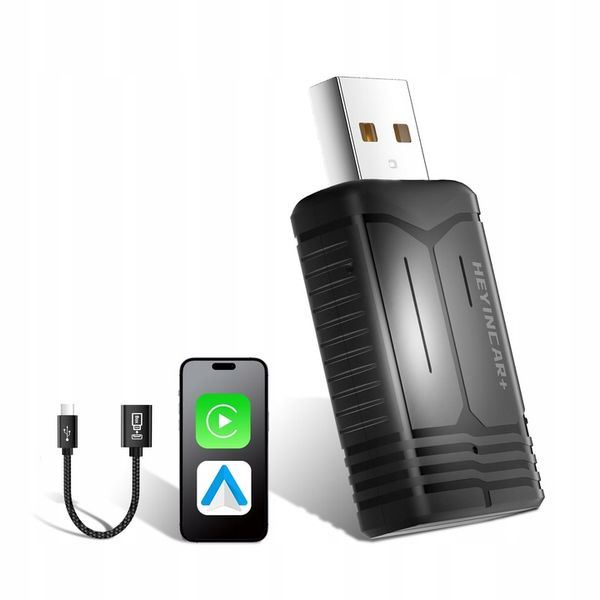 HEYINCAR 2 w 1 Bezprzewodowy Apple Carplay Android Auto Adapter Dla zdjęcie 1