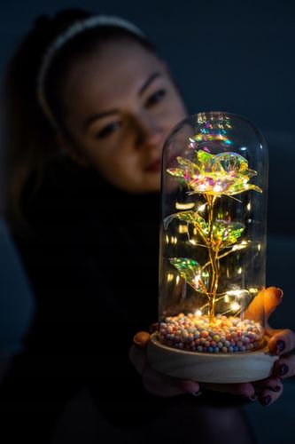 SREBRNY NASZYJNIK SINGAPUR CELEBRYTKA Z SERDUSZKIEM 925 + RÓŻA WIECZNA LED na Arena.pl