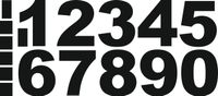 NAKLEJKI wycinane ploterowo CYFRY LICZBY kropki kreski samoprzylepne 15cm