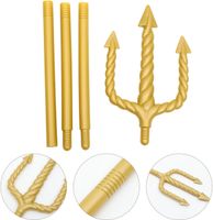 Trójząb Złoty Kostiumowy Posejdon Diabeł Halloween Akcesorium 123 cm