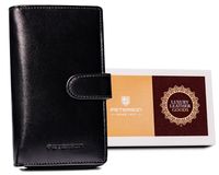 pionowy portfel damski ze skóry naturalnej - peterson