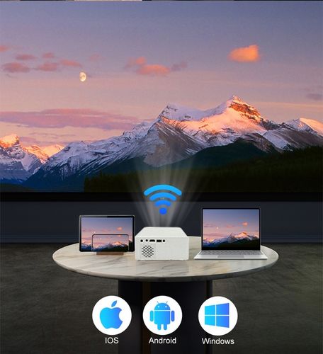 PROJEKTOR RZUTNIK ANDROID SMART TV WIFI FULL HD 7000lm 400 ANSI LED BT na Arena.pl