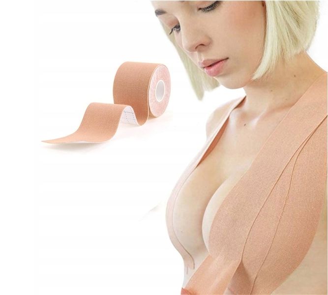 BOOB TAPE TAŚMA UNOSZĄCA BIUST MODELUJĄCA 5m BEŻ zdjęcie 1