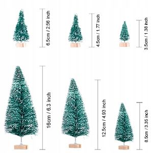 CHOINKI DO STROIKÓW WIELKI ZESTAW MINI CHOINEK NA STÓŁ 60 SZTUK na Arena.pl