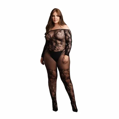 le desir bodystocking plus size z siateczką i koronką xl-4xl na Arena.pl