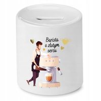 Dla Baristy Prezent Skarbonka O Złotym Sercu Z Nadrukiem Ze Zdjęciem Z Nadr