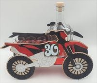 karafka + 6 kieliszków motor cross  30 urodziny