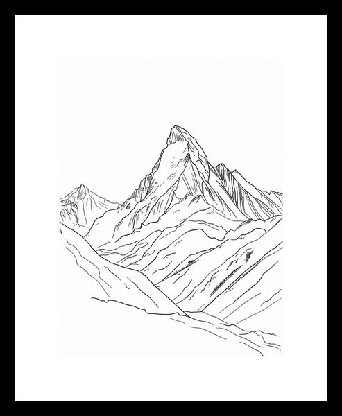Plakat 15x20cm Górski Szkic zdjęcie 3