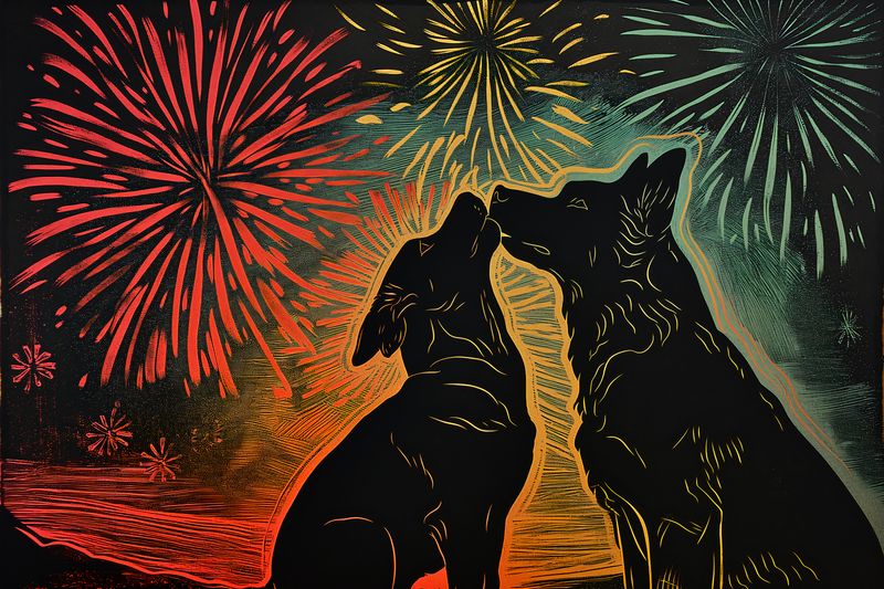 Plakat 91,5x61cm Psi Uścisk zdjęcie 1