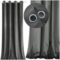 zasłona welurowa na przelotkach - ciemnoszara