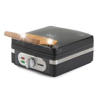 DOMO DO9275W Gofrownica, 1400W, 2 duże gofry, regulacja temperatury, czarna