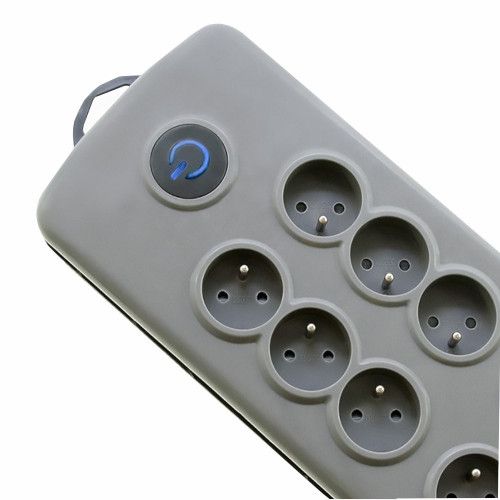 QOLTEC LISTWA ANTYPRZEPIĘCIOWA 8 GNIAZD 2,5M SZARA na Arena.pl