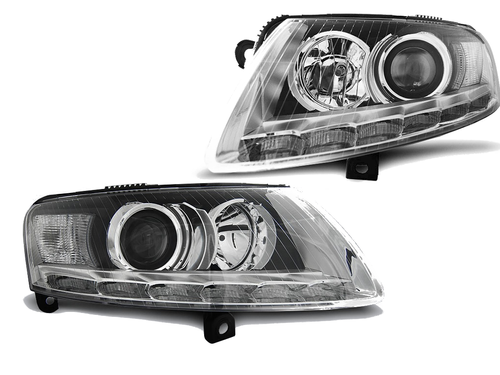 LAMPY REFLEKTORY DO  AUDI A6 C6 OD 2004 DO 2008 LED do DZIENNEJ Bi -XENON na Arena.pl