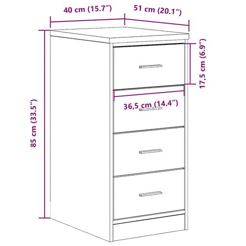 Garażowa szafka do przechowywania Brązowy dąb 40x51x85 cm na Arena.pl