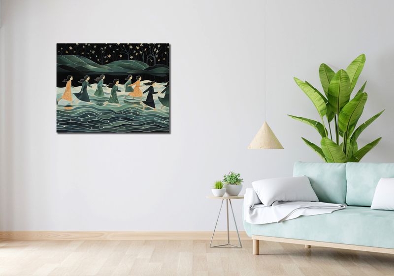 Obraz 90x70cm Nocna Procesja zdjęcie 2