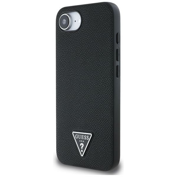 etui guess grained triangle magsafe do   iphone 16e czarny zdjęcie 2