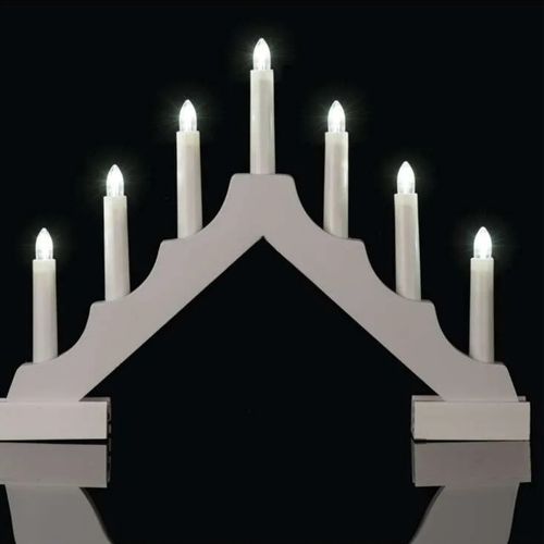 Świecznik adwentowy Drewniany upominek na święta 7 świec LED z timerem EMOS na Arena.pl