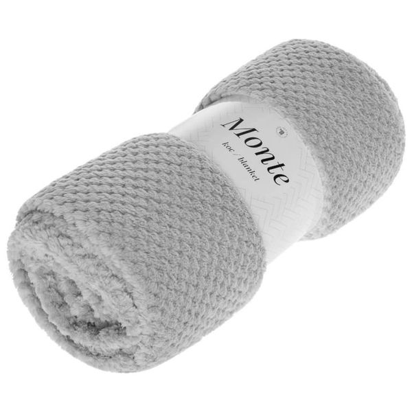 Koc narzuta z mikrofibry Monte 150x200 szary zdjęcie 1