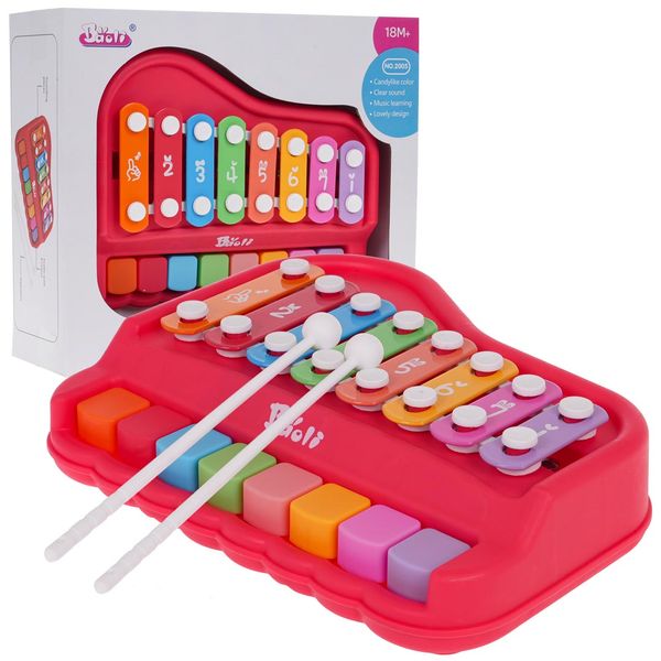 Pianinko Cymbałki Czerwone zdjęcie 6