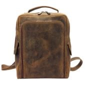 Duży Miejski pojemny plecak z prawdziwej skóry z kieszeniami Florence