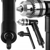 Adapter Przystawka Kątowa Uchwyt Nasadka Wiertarki 1/4” Kąt 90° + Kluczyk