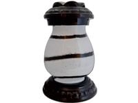 ZNICZ ZNICZE LAMPION NA GRÓB CERAMIKA BEKA ZEBRA BIAŁO CZARNA