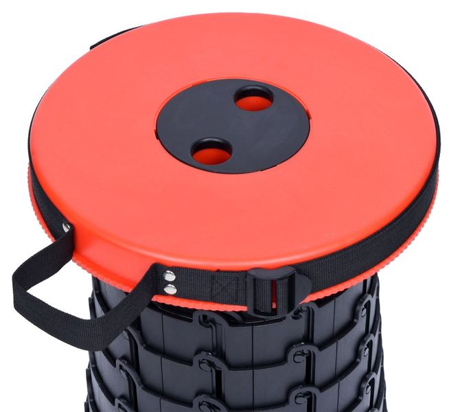 Przenośny stołek taboret składany czerwono-czarny Situp zdjęcie 6