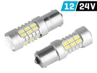 Żarówka VISION P21W BA15s 12/24V 27x 5730 SMD LED, z soczewką, CANBUS