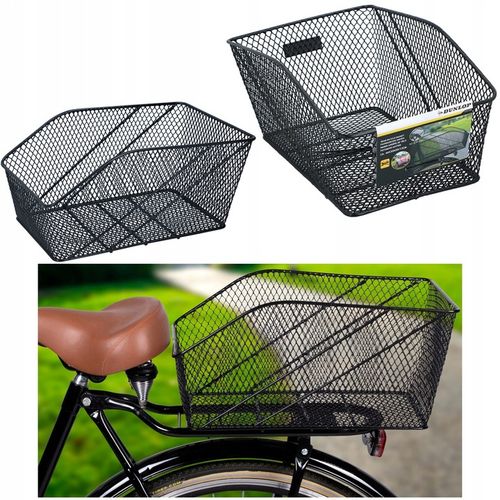 Kosz metalowy rowerowy duży koszyk na rower bagażnik DUNLOP 13L + ODBLASK na Arena.pl