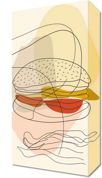 Obraz 20x40cm Cieniutki Burger zdjęcie 1