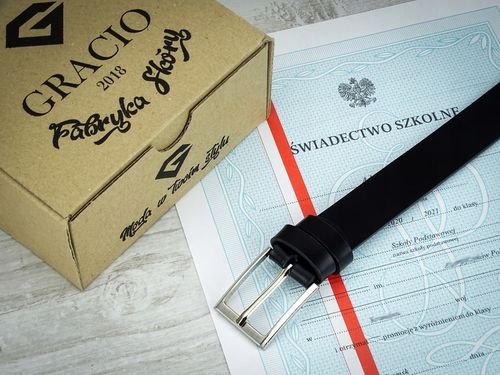 Pasek do spodni dla CHLOPCA komunijny skórzany na Arena.pl