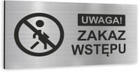 Tabliczka informacyjna dibond z nadrukiem 20x10 cm zakaz wstępu