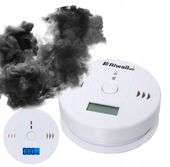 CZUJNIK CZUJKA CZADU TLENKU WĘGLA - CO- BEZPRZEWODOWY GŁOŚNY RIWALL RCC-01