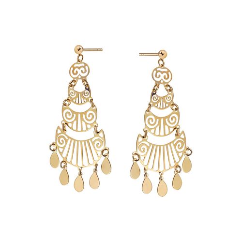 srebrne pozłacane kolczyki w stylu boho - kdk6510y na Arena.pl