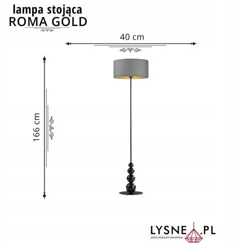Lampa stojąca podłogowa ROMA GOLD na Arena.pl