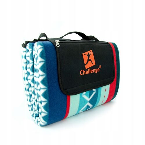 KOC PIKNIKOWY MAXI PLAŻOWY MATA IZOLACJA DUŻA Z UCHWYTEM XXL 2x2m Challenge na Arena.pl