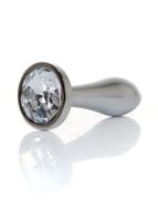 plug jewellery silver plug  clear s