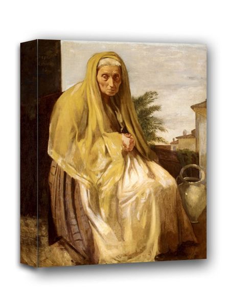 The Old Italian Woman, Edgar Degas - obraz na płótnie 40x60 cm zdjęcie 1