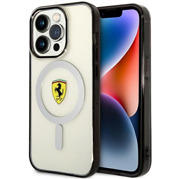 Etui Ferrari do iPhone 14 Pro, Przezroczysty MagSafe zdjęcie 1