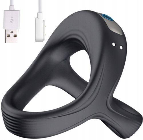 WIBRUJĄCY PIERŚCIEŃ RING NA PENISA I JĄDRA 10 FUNKCJI WIBRACJI COCK RING na Arena.pl