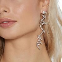 Kolczyki srebrne z cyrkoniami łamane nietypowe KOKONET 3-0362