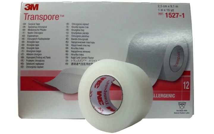 TRANSPORE 3M PRZYLEPIEC FOLIOWY 2,5cm x9,1m 12SZT zdjęcie 1