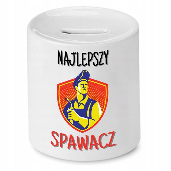 Skarbonka Prezent Dla Spawacza Najlepszy Spawacz Z Nadrukiem Ze Zdjęciem zdjęcie 1