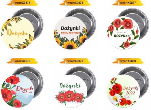 Przypinki buttony DOŻYNKI 2022 SUPER JAKOŚĆ HIT na Arena.pl