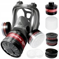 MASKA PRZECIWPYŁOWA + PRZECIWGAZOWA + 2 WKŁADY WĘGLOWE + 10x FILTRY Koanni