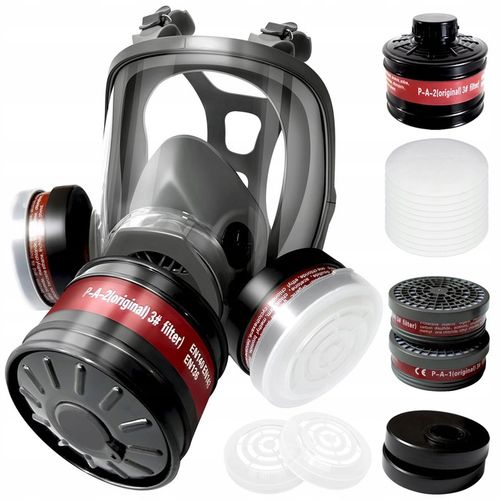 MASKA PRZECIWPYŁOWA + PRZECIWGAZOWA + 2 WKŁADY WĘGLOWE + 10x FILTRY Koanni na Arena.pl